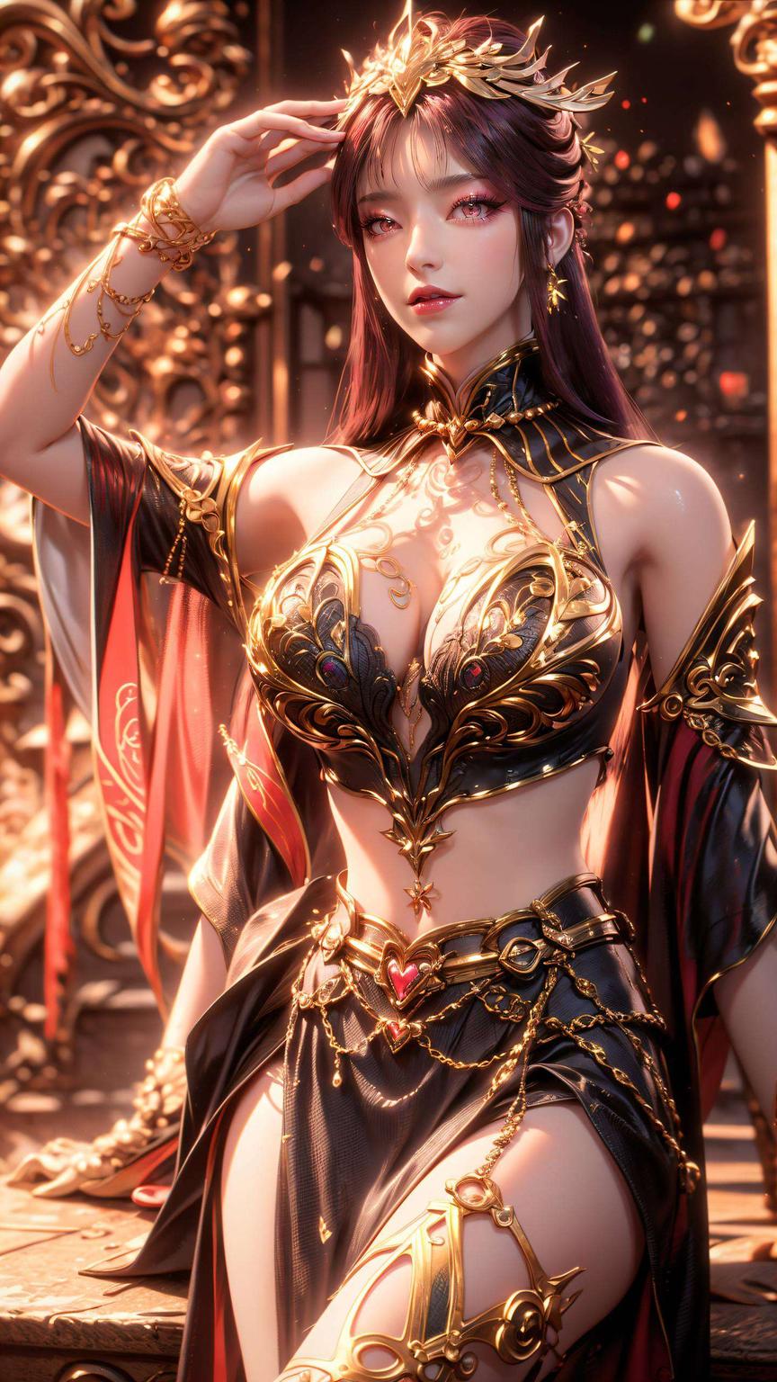 AI壁纸带你感受伤感极简之美浪漫粉霞与幽暗血色交织
