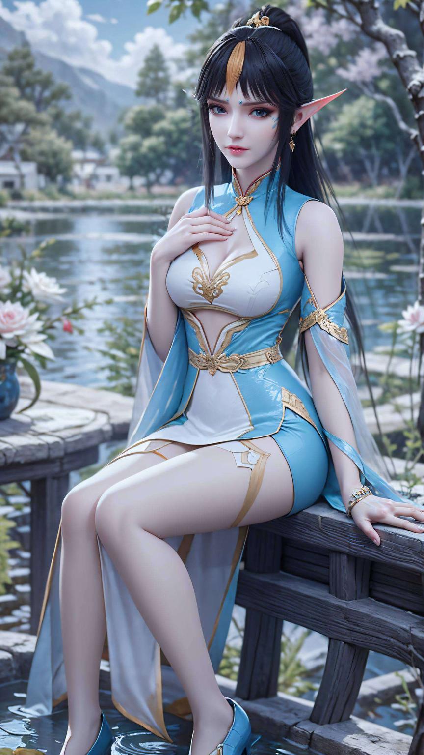 仿佛从国漫中走出来的仙子