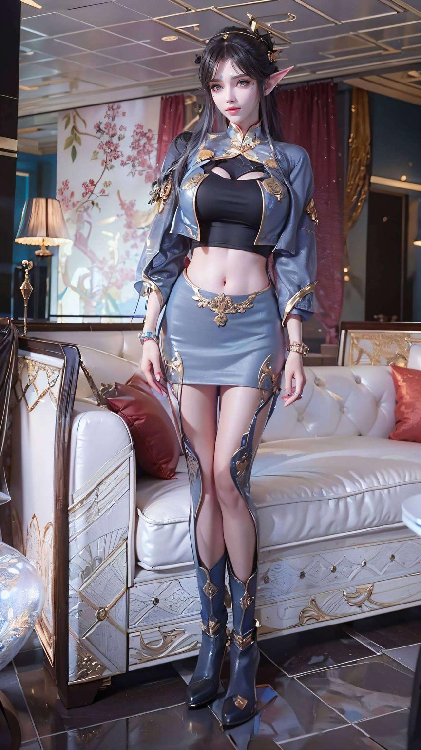 2K高清细腻入微！碧波荡漾凤清儿泳装壁纸