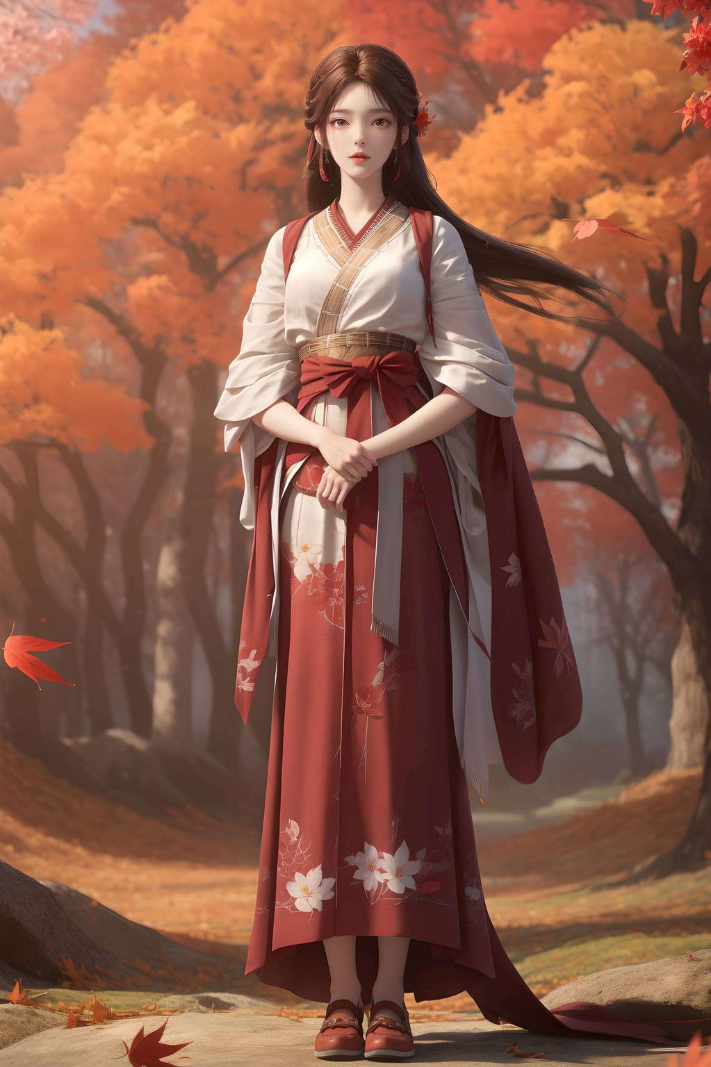 你的手机屏幕也能成为艺术品！✨高清壁纸来袭！看这火灵儿采桑女