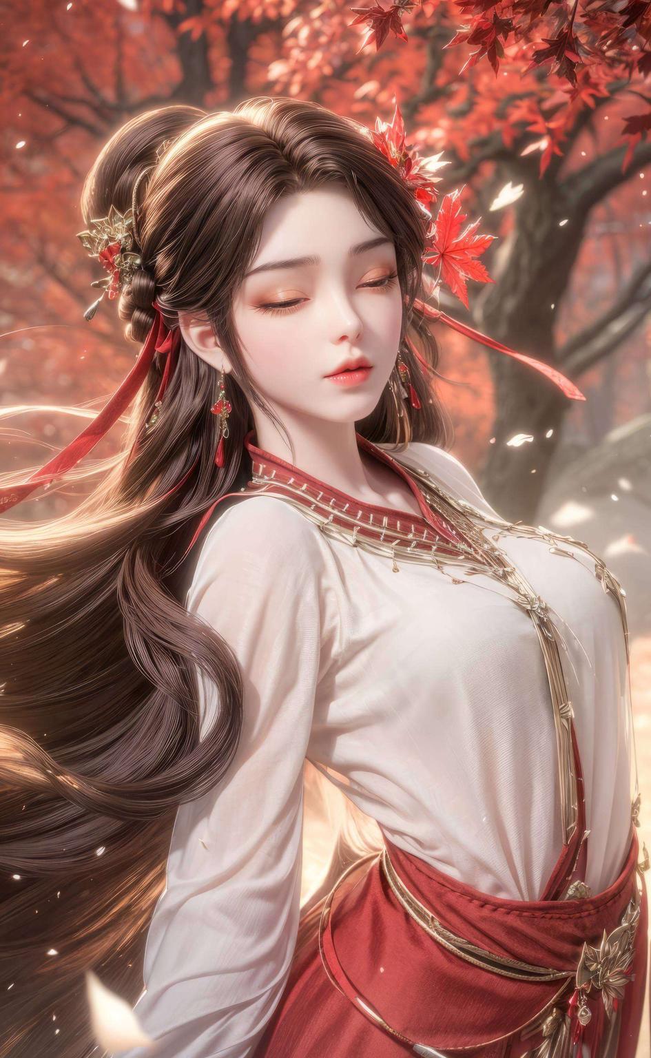 绿色心情一触即发！火灵儿祈福装高清壁纸