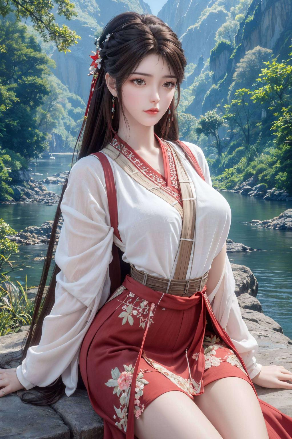 美不胜收！火灵儿裸妆壁纸
