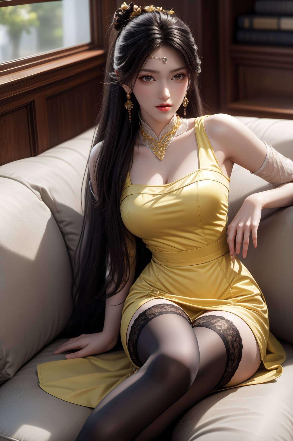 金瓶儿高清壁纸腿照炫彩亮相！细腻笔触勾勒完美曲线