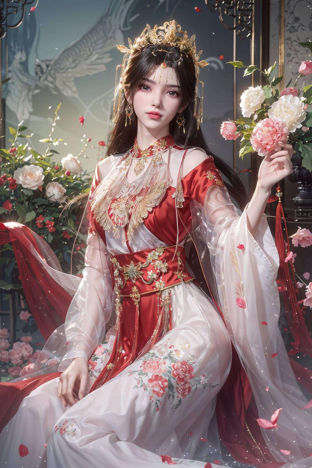 李慕婉的裙子轻盈飘逸静态壁纸捕捉了她的优雅