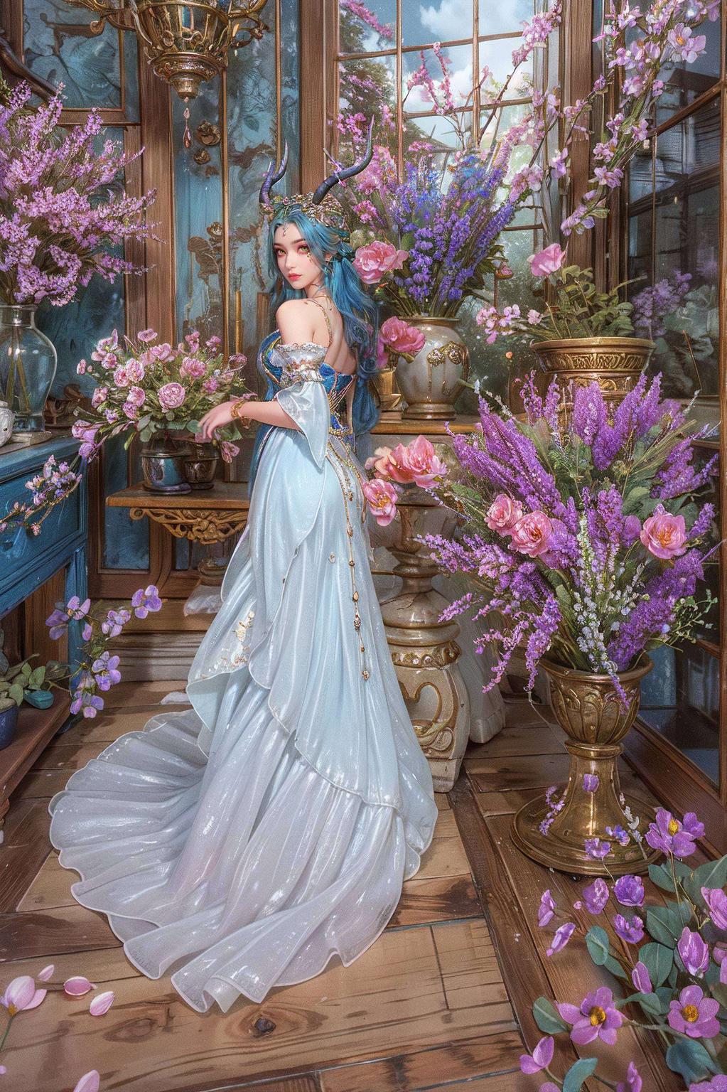 感受古老传说的神秘魅力斗破苍穹龙女手绘黑白风