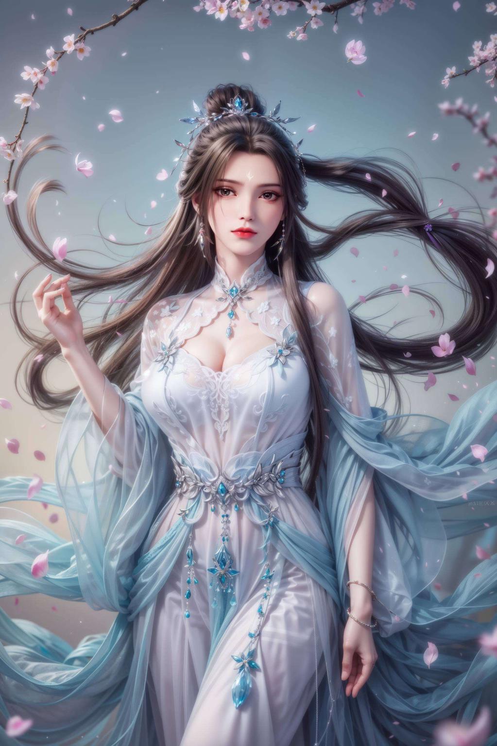今天给大家带来一款超美的手机壁纸——来自《青云志》中的陆雪琪！白衣如雪
