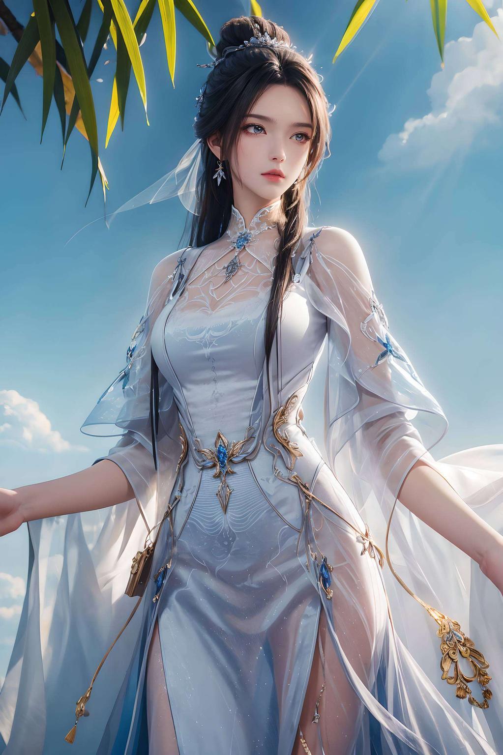 细腻笔触勾勒仙子风采特别壁纸护眼平板桌面