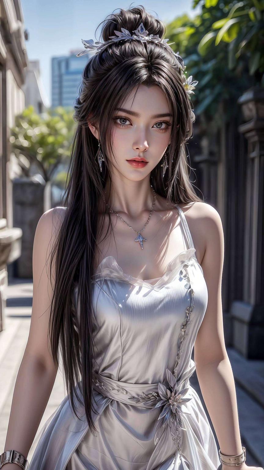 主角是我们的仙侠情侣——鬼厉和陆雪琪！看这画风两人并肩站在诛仙剑前