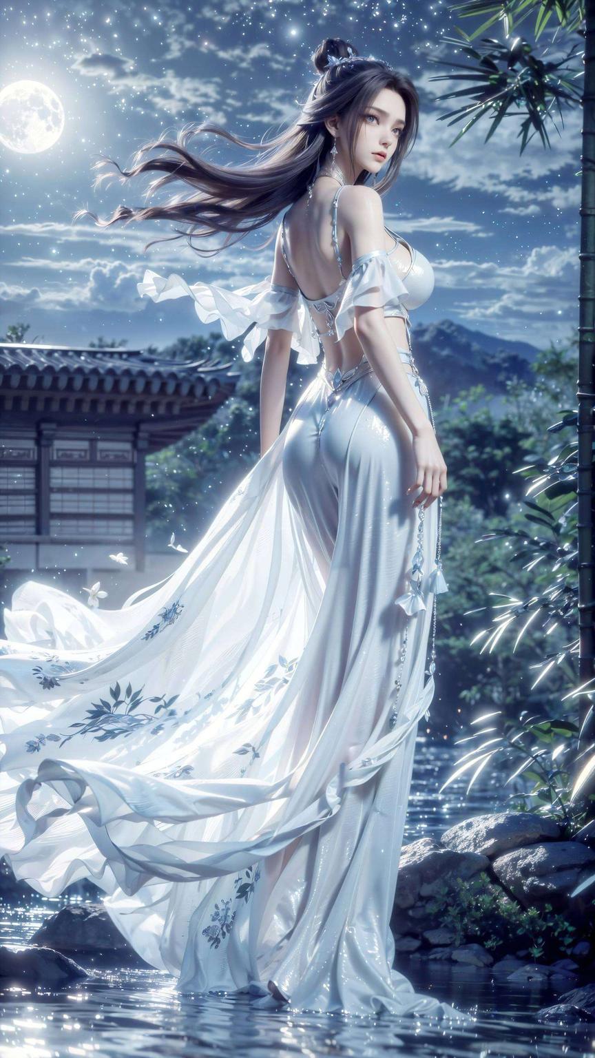 陆雪琪的美貌与气质尽显犹如置身仙境