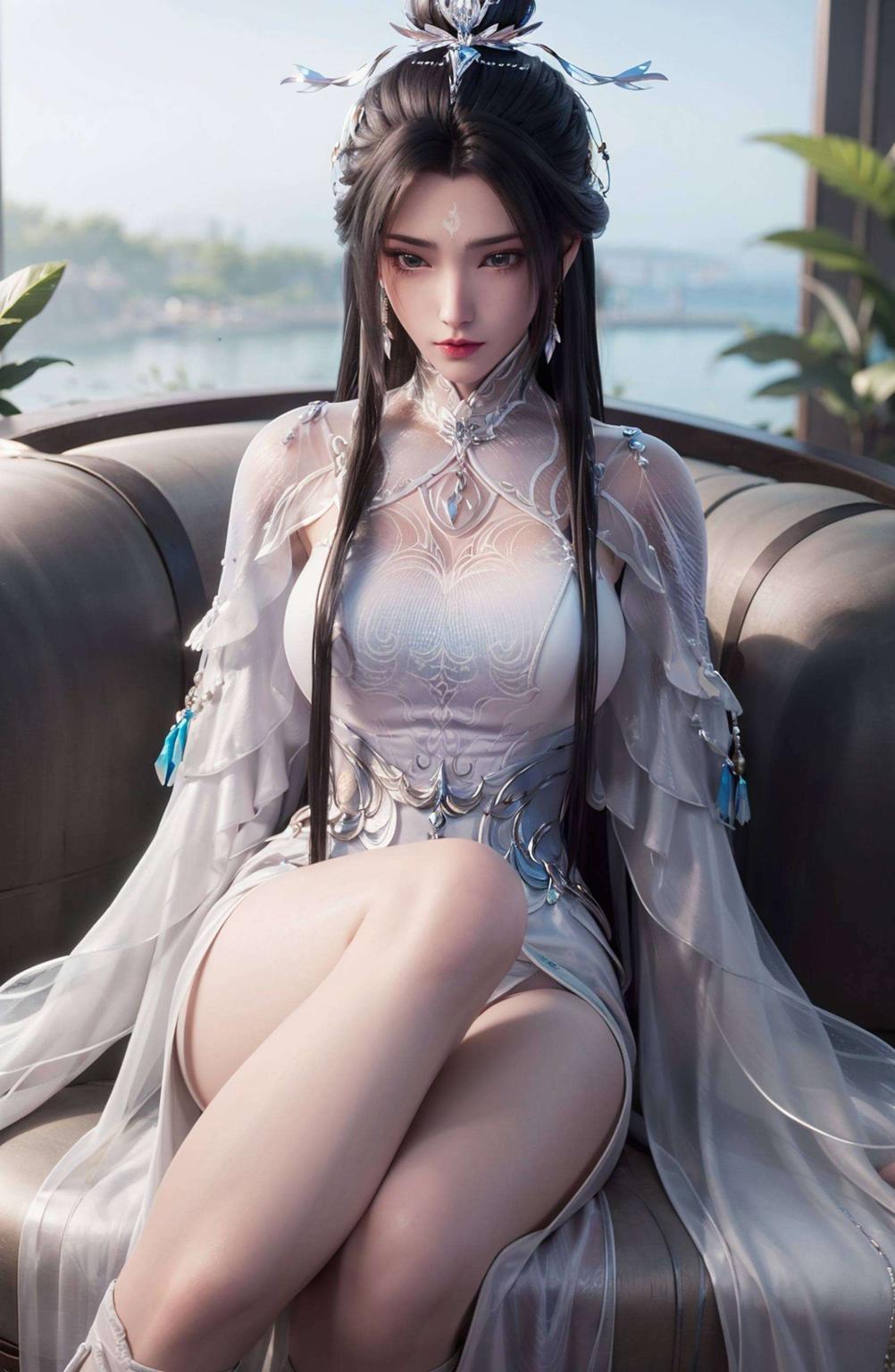 陆雪琪冰面高清雪中仙子美如画