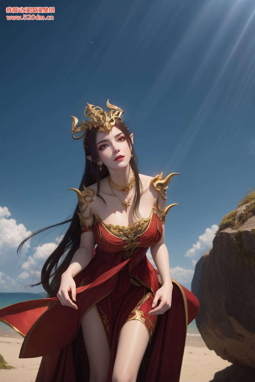 这款女生壁纸精细到每一细节眼神深邃勾人心魄