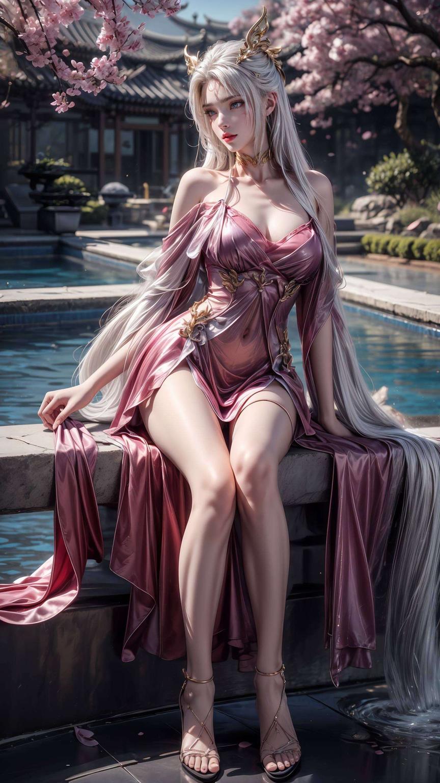 以天狐仙子高清漫画壁纸为主题美得令人心动！粉色基调搭配仙子飘逸的裙摆