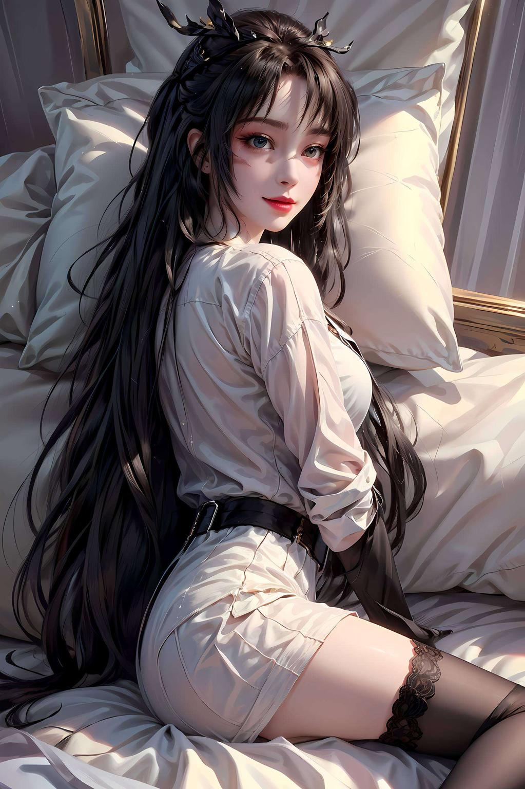 桌面主题尽显细腻风情双人壁纸AI素材