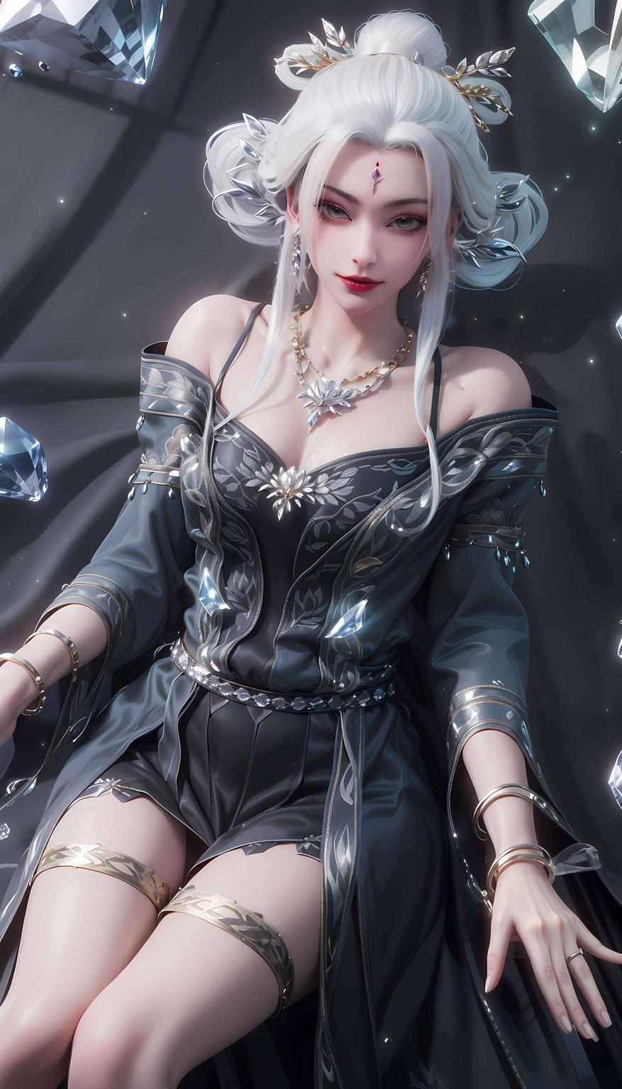 高清竖屏壁纸美小白仙子翩翩舞