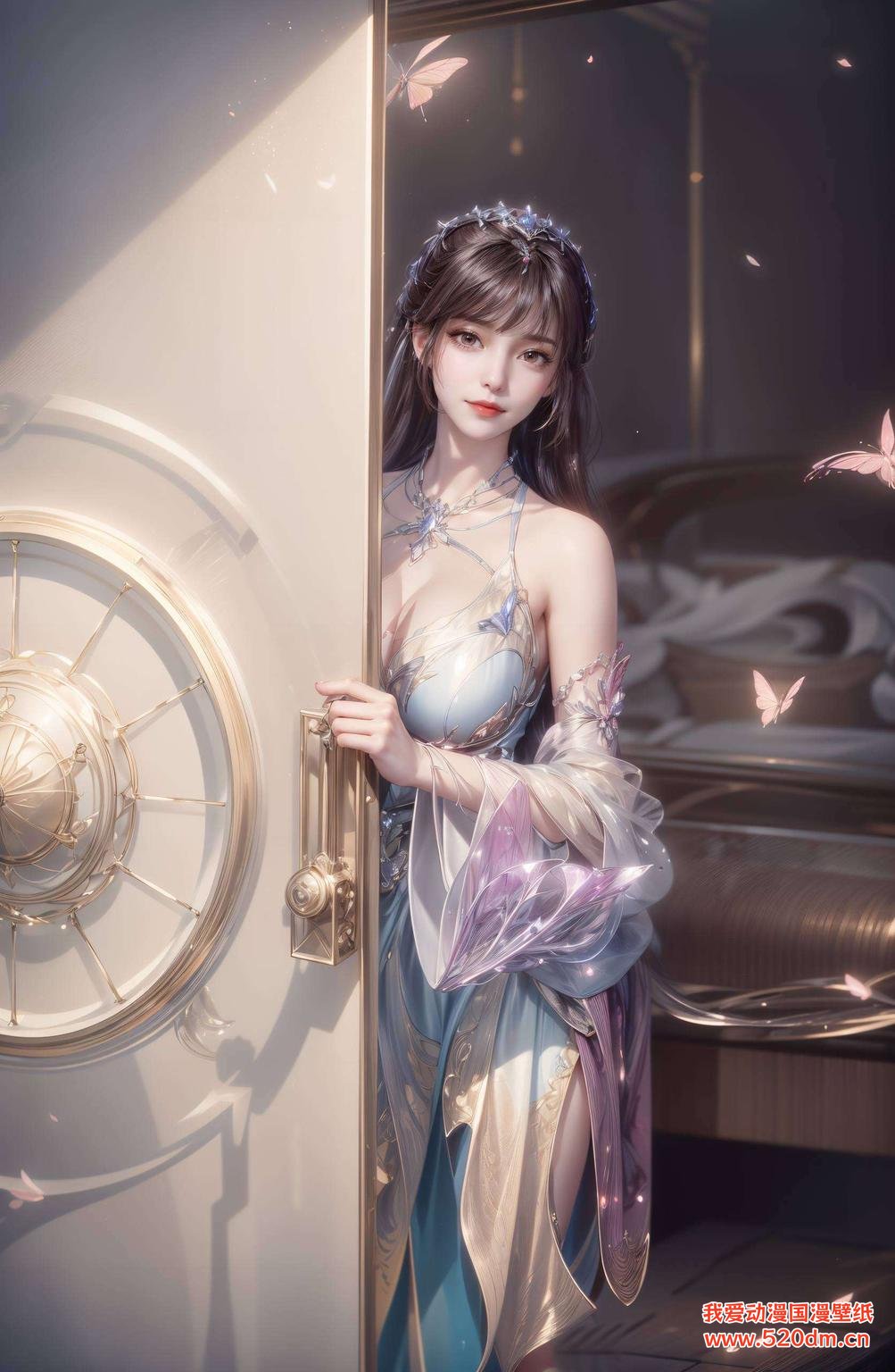 苹果背景美不胜收！小舞翩翩舞姿俏