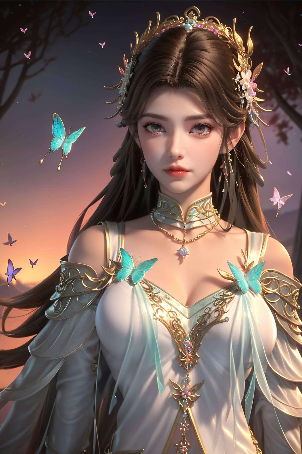 溪幼琴优雅身影古风韵味