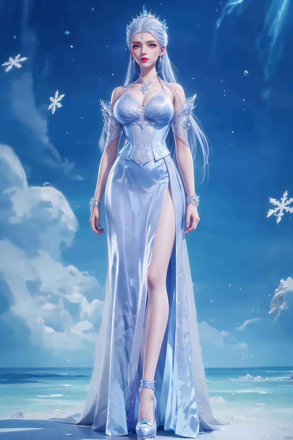 极简风壁纸雪女翩翩舞