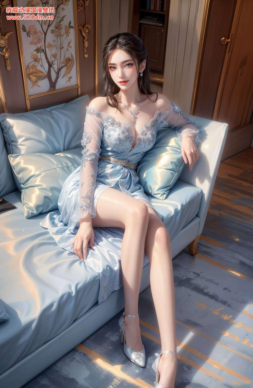 牢焰灵姬锁屏壁纸紫色梦幻映衬神秘之美