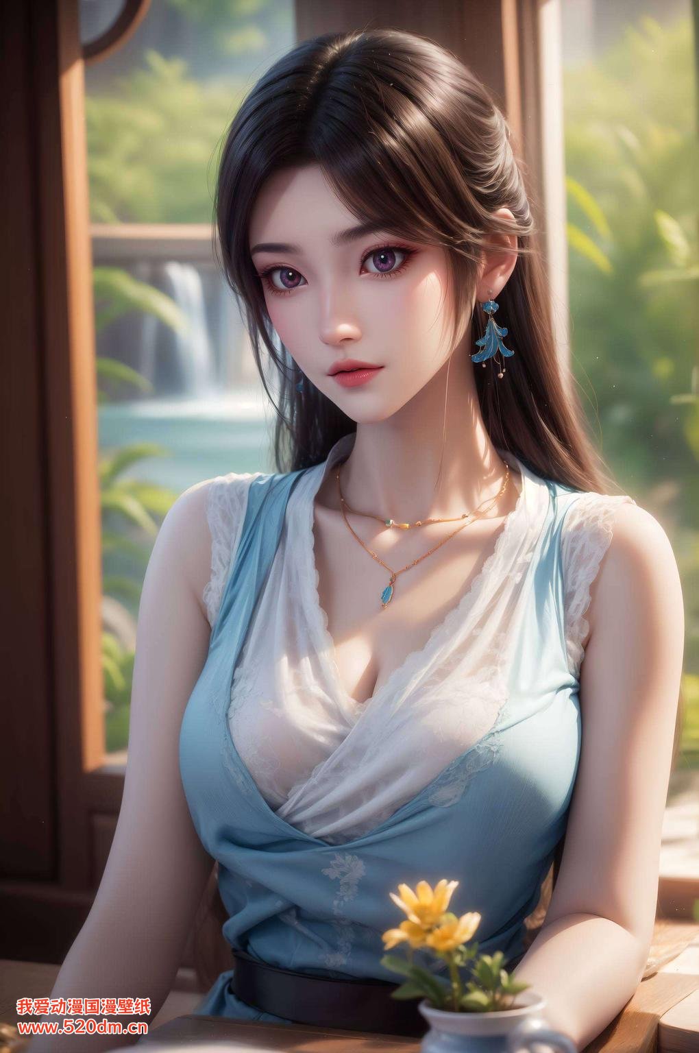 电脑炫彩壁纸一抹忧郁