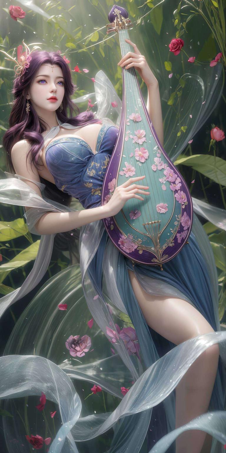 主角是云曦超美的动漫女角色！透明的水光、细腻的笔触