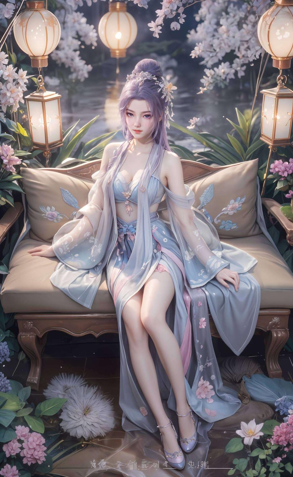 眼神中藏着淡淡的忧伤灰蓝调的背景