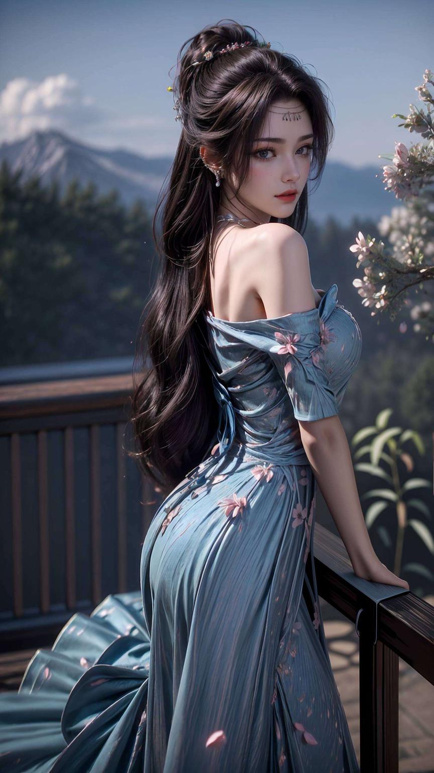 云韵挥剑斩破长空剑光如水