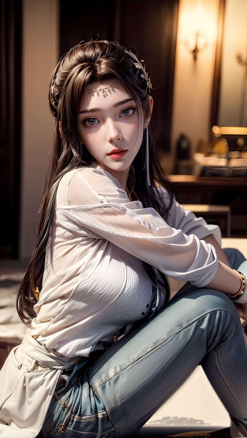 护眼又养眼这云韵背影高清壁纸