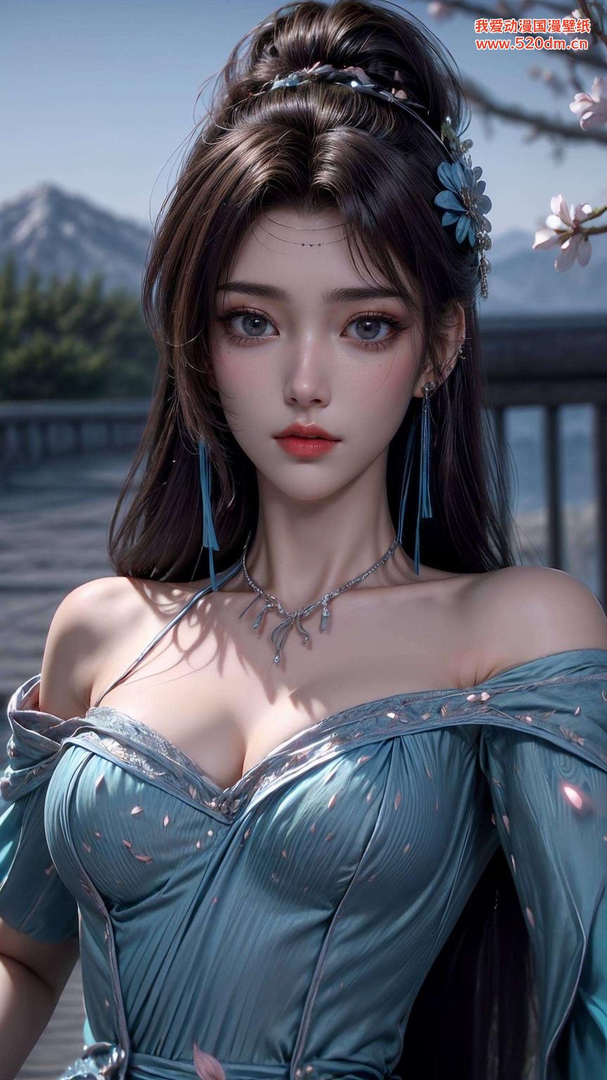 特别为iPad量身打造！高清云韵美女动漫壁纸清新色调